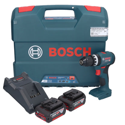 Bosch GSB 18V-45 Professional Akku Schlagbohrschrauber 18 V 45 Nm Brushless + 2x Akku 4,0 Ah + Ladegerät + L-Case