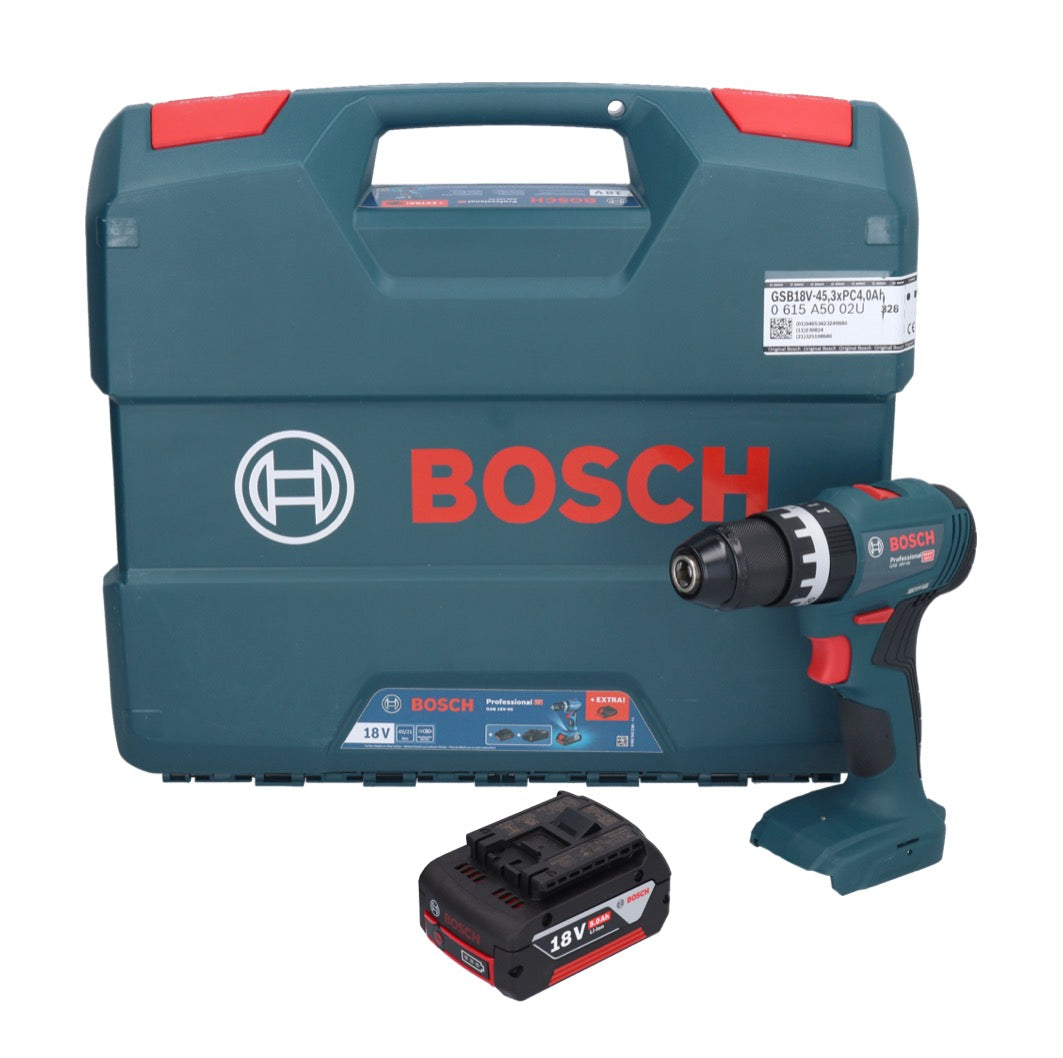 Bosch GSB 18V-45 Professional Akku Schlagbohrschrauber 18 V 45 Nm Brushless + 1x Akku 5,0 Ah + L-Case - ohne Ladegerät