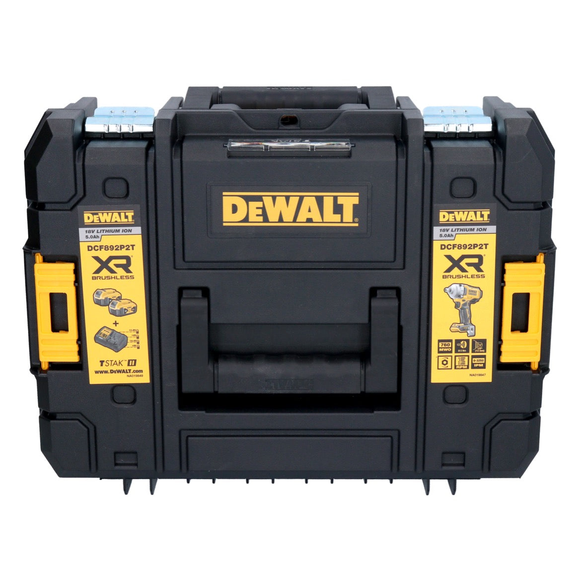 Clé à chocs sans fil DeWalt DCF 892 NT 18 V 813 Nm 1/2" sans balais + 1x batterie 1,7 Ah + TSTAK - sans chargeur