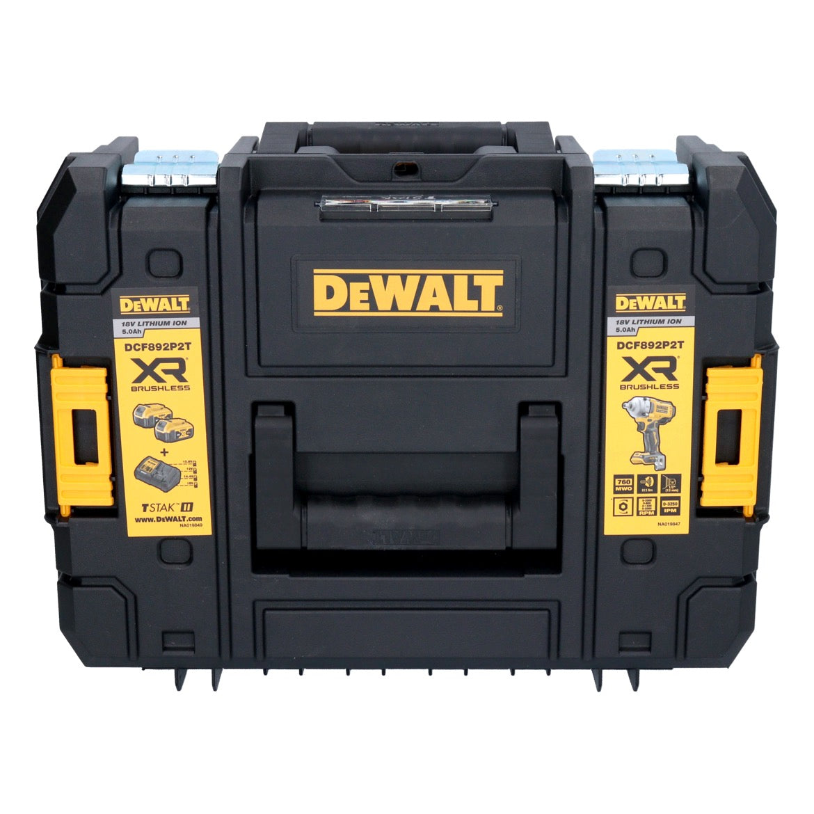 Clé à chocs sans fil DeWalt DCF 892 NT 18 V 813 Nm 1/2" sans balai + 1x batterie 2,0 Ah + TSTAK - sans chargeur