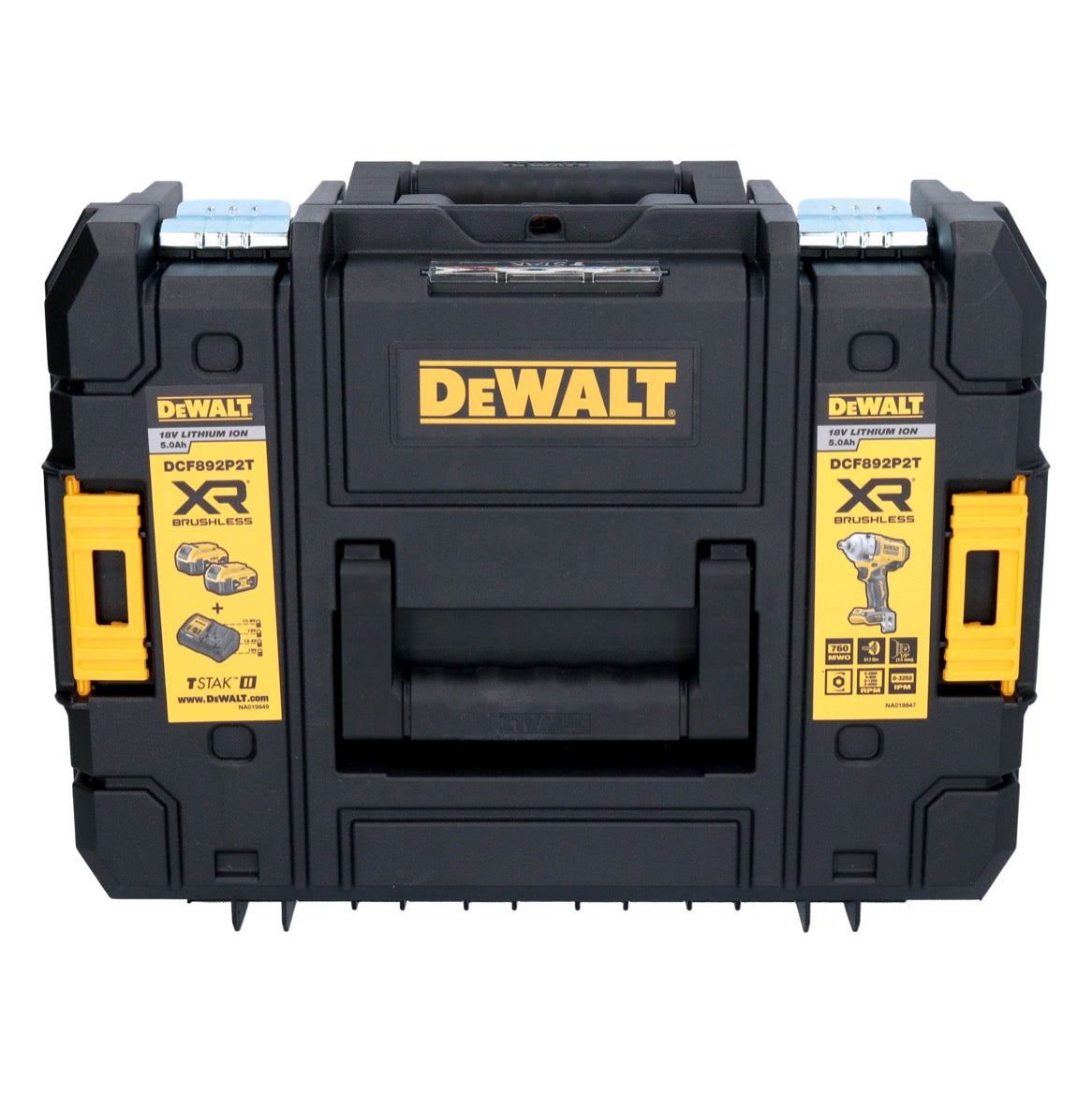 Clé à chocs sans fil DeWalt DCF 892 NT 18 V 813 Nm 1/2" sans balais + 1x batterie 4,0 Ah + TSTAK - sans chargeur