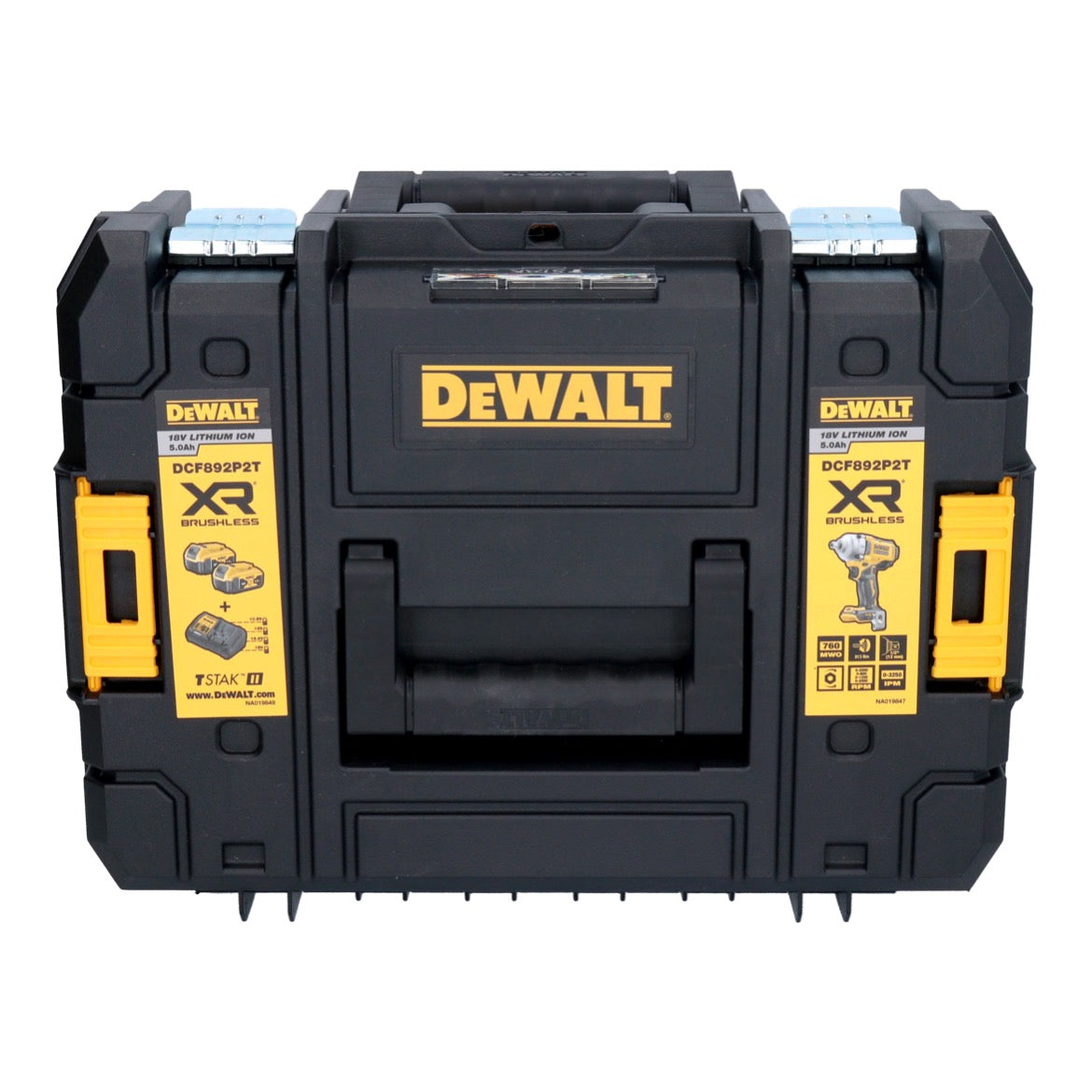 Clé à chocs sans fil DeWalt DCF 892 NT 18 V 813 Nm 1/2" sans balai + 1x batterie 5,0 Ah + TSTAK - sans chargeur