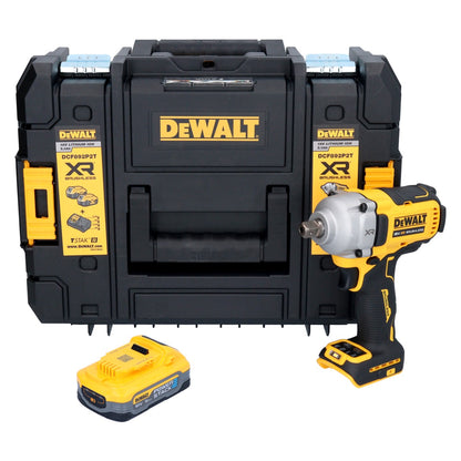 Clé à chocs sans fil DeWalt DCF 892 NT 18 V 813 Nm 1/2" sans balai + 1x batterie Powerstack 5,0 Ah + TSTAK - sans chargeur