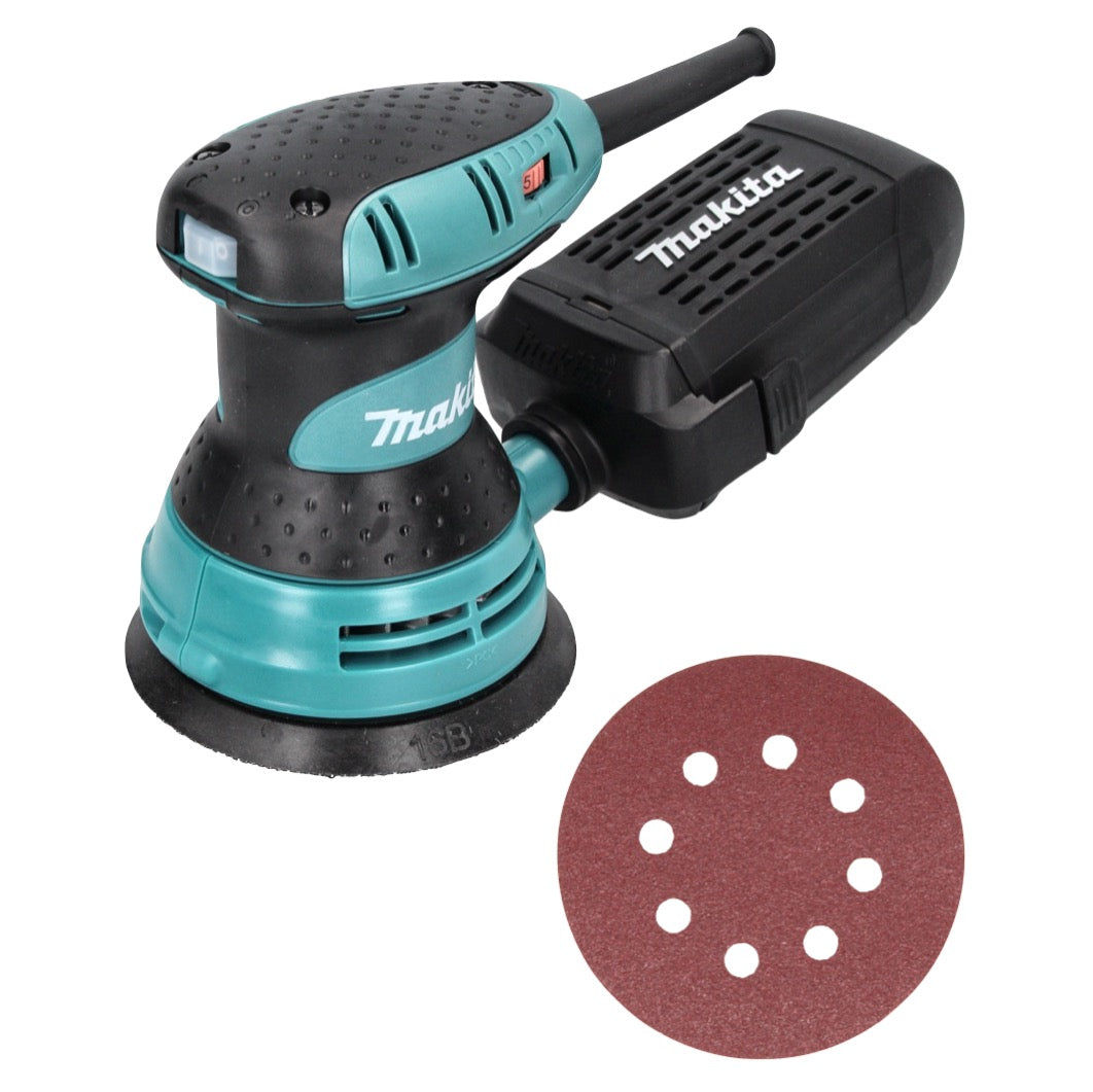 Makita BO 5031 Exzenterschleifer 300 Watt 125 mm + 50x Schleifpapier K80