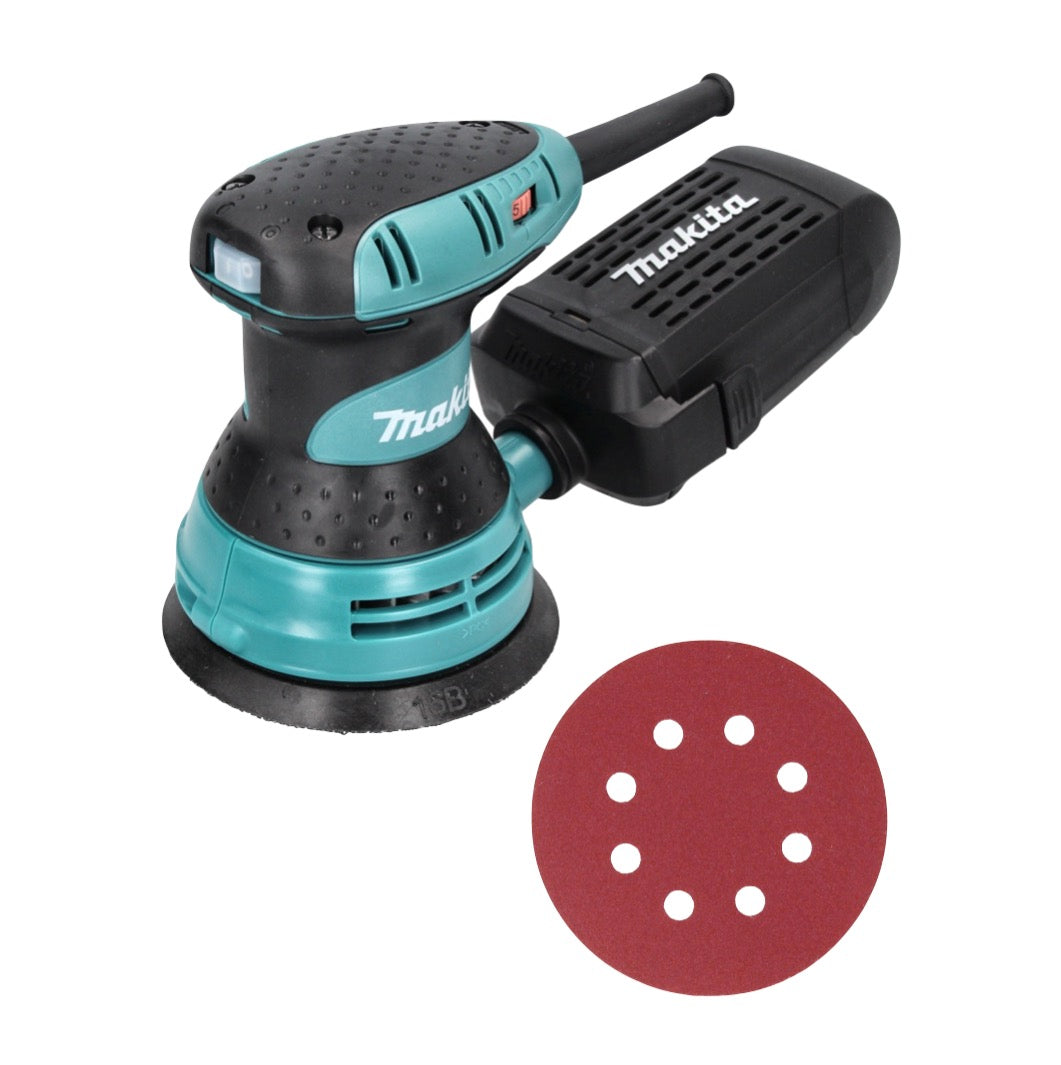 Makita BO 5031 Exzenterschleifer 300 Watt 125 mm + 50x Schleifpapier K240