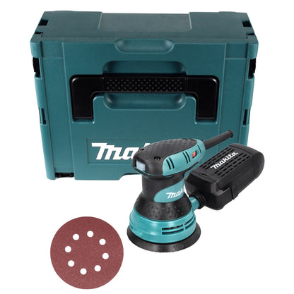 Makita BO 5031 Exzenterschleifer 300 Watt 125 mm + 50x Schleifpapier K80 + Makpac