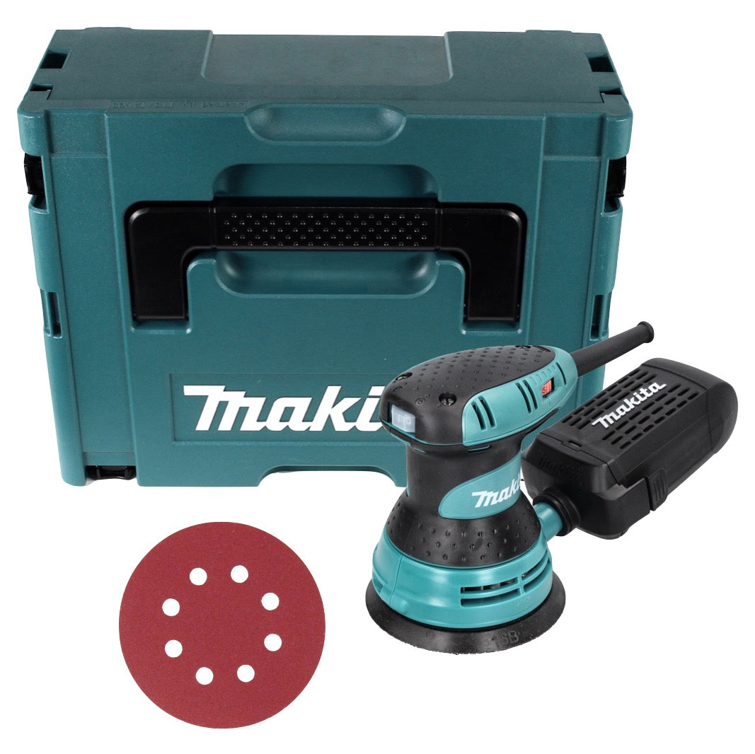 Ponceuse excentrique Makita BO 5031 300 watts 125 mm + 50x papier de verre K240 + Makpac