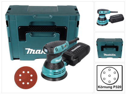 Ponceuse excentrique Makita BO 5031 300 watts 125 mm + 50x papier de verre K320 + Makpac