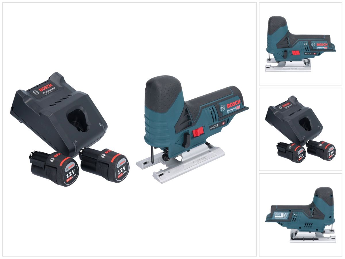 Bosch GST 12V-70 Professional scie sauteuse sans fil 12 V 70 mm + 2x batteries 3,0 Ah + chargeur