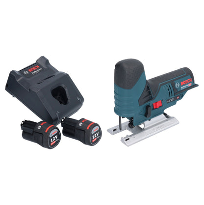 Bosch GST 12V-70 Professional Akku Stichsäge 12 V 70 mm + 2x Akku 3,0 Ah + Ladegerät