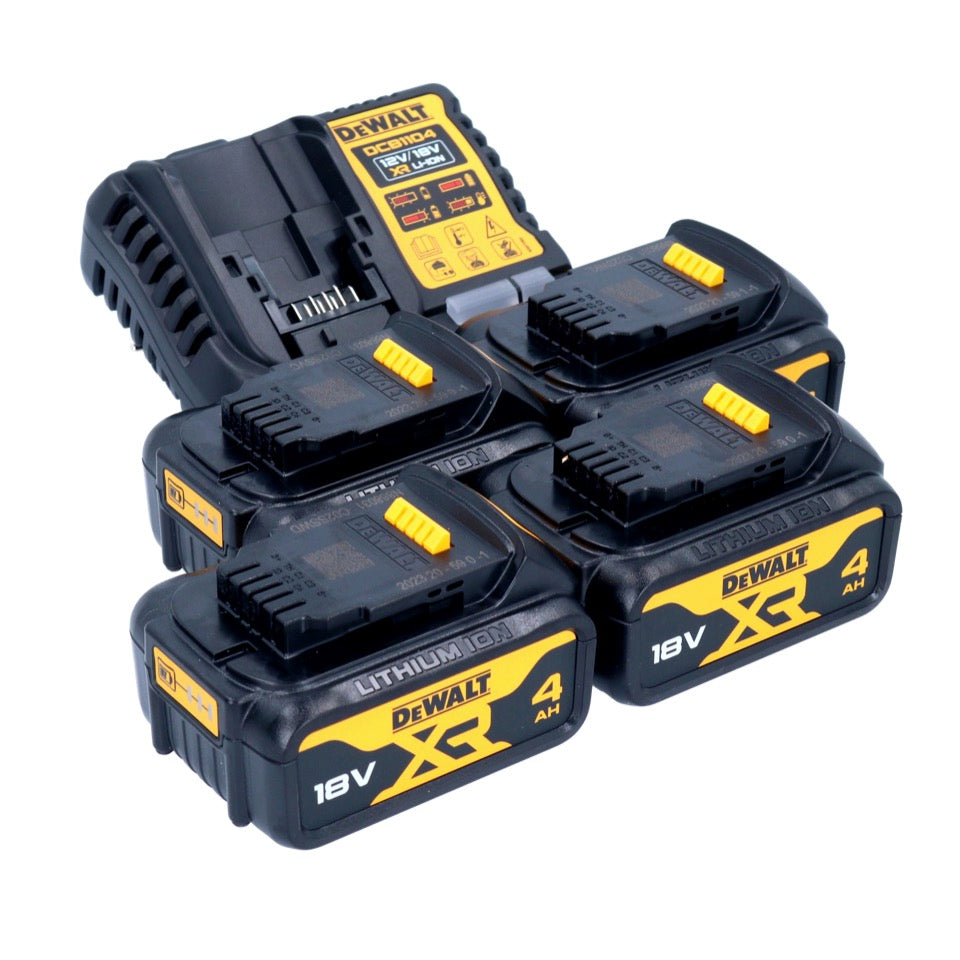 DeWalt DCB 1104 M4 Akku Starter Set 12 V / 18 V 4x Akku 4,0 Ah + DCB 1104 Ladegerät