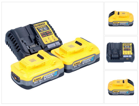 DeWalt DCB 1104 H2 Akku Starter Set 12 V / 18 V 2x Powerstack Akku 5,0 Ah + DCB 1104 Ladegerät