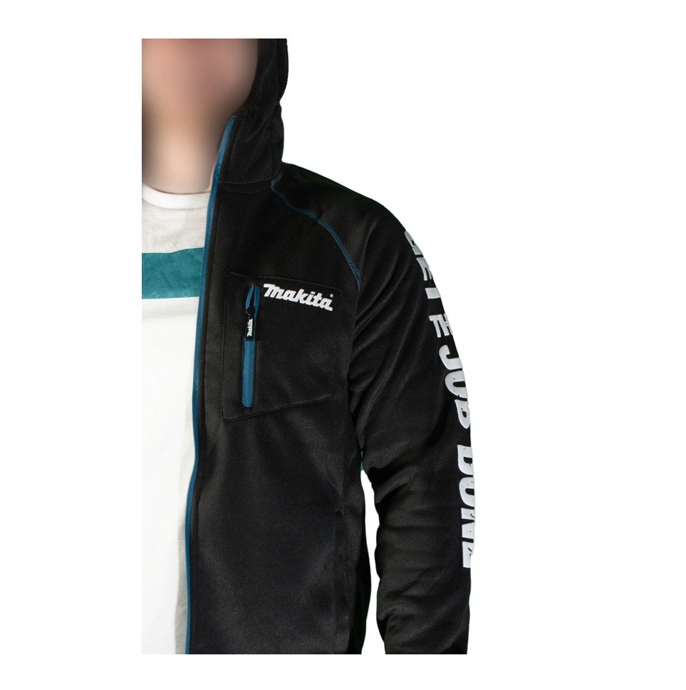 Makita Polar Tec Hoodie Jacke L mit Kapuze Arbeit und Freizeit ( 98P214-L ) 100 % Polyester