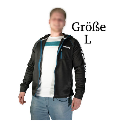 Makita Polar Tec Hoodie Jacke L mit Kapuze Arbeit und Freizeit ( 98P214-L ) 100 % Polyester