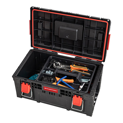Toolbrothers RHINO XL Werkzeugkoffer ECO Vario+ 535 x 327 x 271 mm 28 l stapelbar IP66 mit 3 Trennwänden