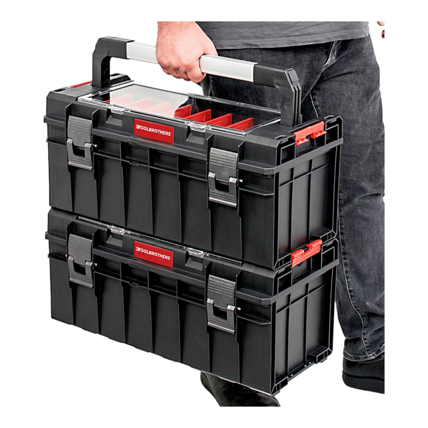 Mallette à outils Toolbrothers RHINO ECO Long Edition Handling+ organisateur modulaire 545 x 270 x 246 mm 22 l empilable IP54