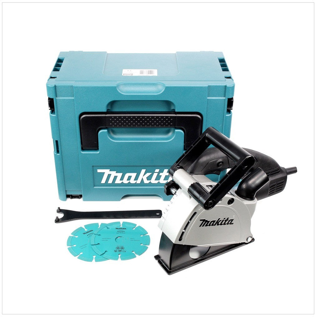 Makita SG 1251 J Mauernutfräse mit 1.400 Watt im Makpac + 2 Diamantscheiben 125 mm - Toolbrothers