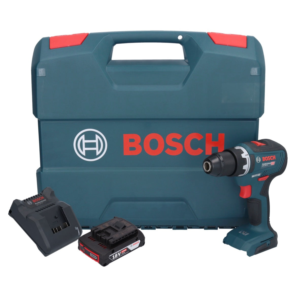 Bosch GSR 18V-55 Professional perceuse-visseuse sans fil 18 V 55 Nm sans balais + 1x batterie 2,0 Ah + chargeur + mallette en L