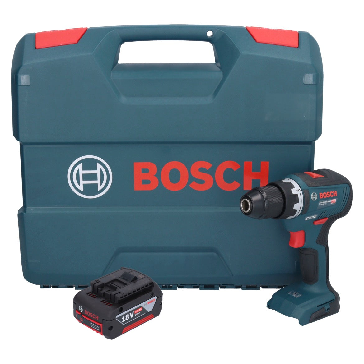 Bosch GSR 18V-55 Professional Akku Bohrschrauber 18 V 55 Nm Brushless + 1x Akku 4,0 Ah + L-Case - ohne Ladegerät