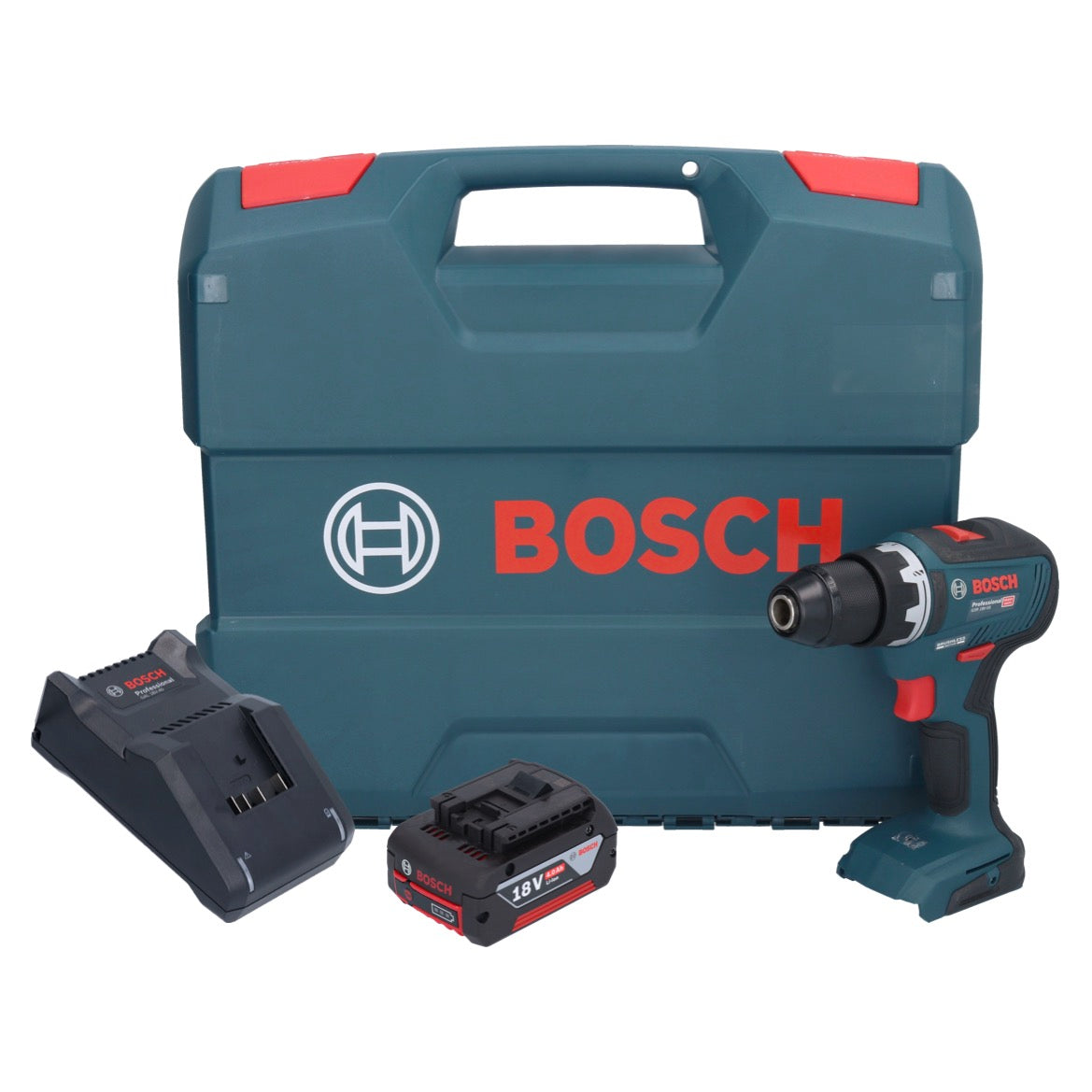 Bosch GSR 18V-55 Professional Akku Bohrschrauber 18 V 55 Nm Brushless + 1x Akku 4,0 Ah + Ladegerät + L-Case