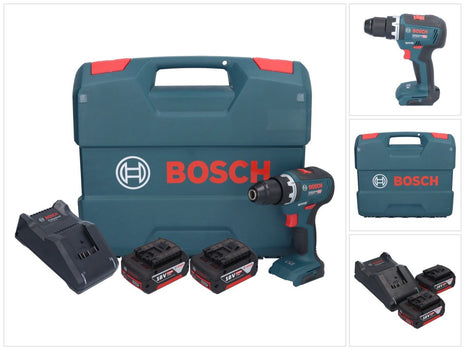 Bosch GSR 18V-55 Professional perceuse-visseuse sans fil 18 V 55 Nm sans balais + 2x batteries 5,0 Ah + chargeur + mallette en L