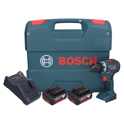 Bosch GSR 18V-55 Professional Akku Bohrschrauber 18 V 55 Nm Brushless + 2x Akku 5,0 Ah + Ladegerät + L-Case