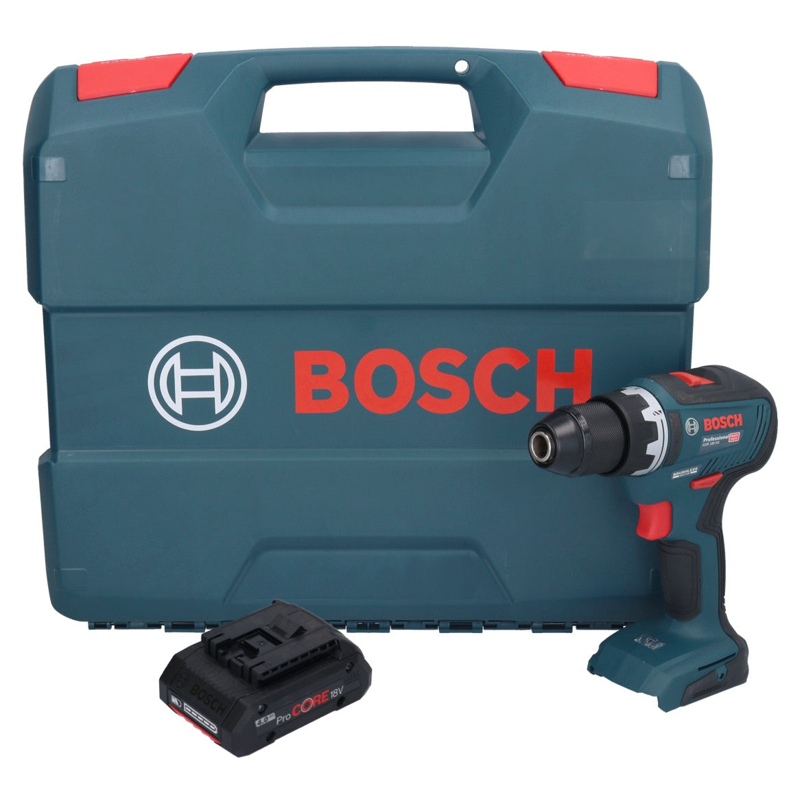 Bosch GSR 18V-55 Professional Akku Bohrschrauber 18 V 55 Nm Brushless + 1x ProCORE Akku 4,0 Ah + L-Case - ohne Ladegerät