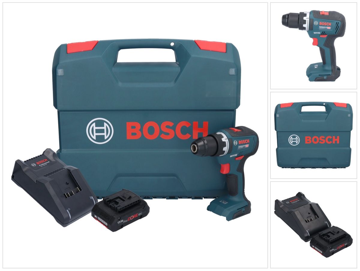 Bosch GSR 18V-55 Professional perceuse-visseuse sans fil 18 V 55 Nm sans balais + 1 batterie ProCORE 4,0 Ah + chargeur + mallette en L