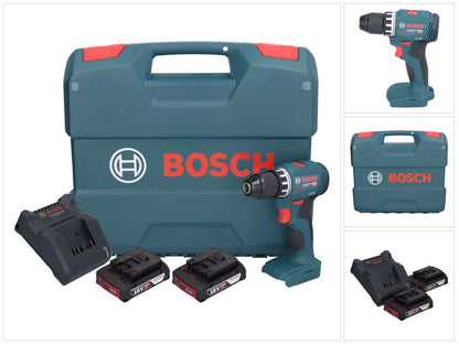 Bosch GSR 18V-45 Professional perceuse-visseuse sans fil 18 V 45 Nm sans balais + 2x batteries 2,0 Ah + chargeur + mallette en L