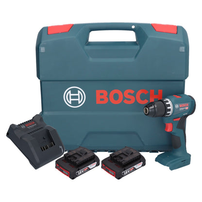 Bosch GSR 18V-45 Professional Akku Bohrschrauber 18 V 45 Nm Brushless + 2x Akku 2,0 Ah + Ladegerät + L-Case