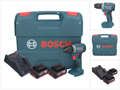 Bosch GSR 18V-45 Professional perceuse-visseuse sans fil 18 V 45 Nm sans balais + 2x batteries 5,0 Ah + chargeur + mallette en L