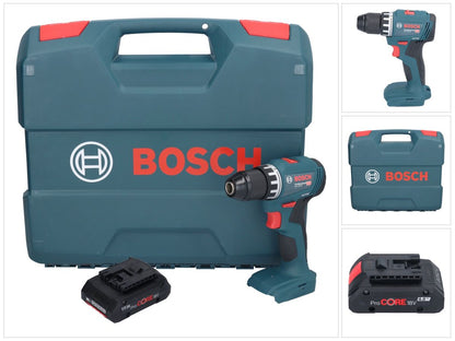 Bosch GSR 18V-45 Professional Perceuse-visseuse sans fil 18 V 45 Nm sans balais + 1x batterie ProCORE 4,0 Ah + L-Case - sans chargeur