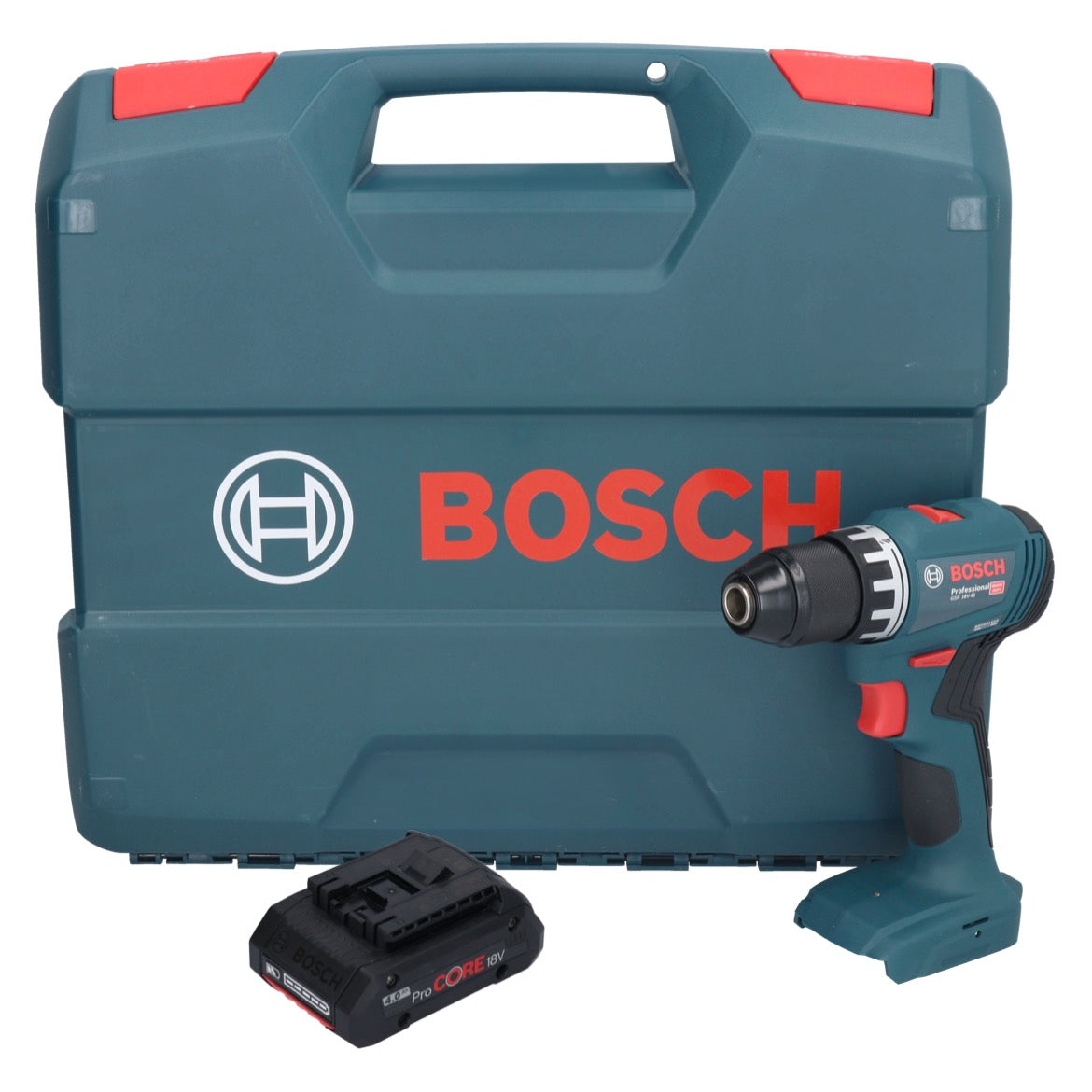 Bosch GSR 18V-45 Professional Perceuse-visseuse sans fil 18 V 45 Nm sans balais + 1x batterie ProCORE 4,0 Ah + L-Case - sans chargeur