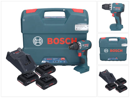 Bosch GSR 18V-45 Professional Akku Bohrschrauber 18 V 45 Nm Brushless ( 0615A5002N ) + 3x ProCORE Akku 4,0 Ah + Ladegerät + L-Case