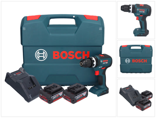 Bosch GSB 18V-55 Professional Akku Schlagbohrschrauber 18 V 55 Nm Brushless ( 0615990L7C ) + 2x Akku 4,0 Ah + Ladegerät + Koffer