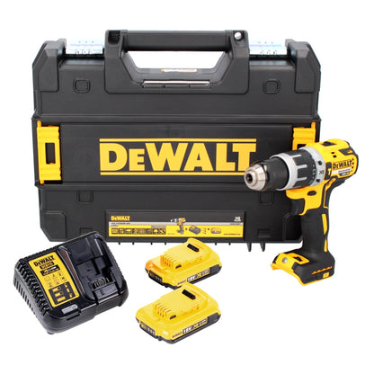 DeWalt DCD 796 D2T Akku Schlagbohrschrauber 18 V 70 Nm Brushless + 2x Akku 2,0 Ah + Ladegerät + TSTAK