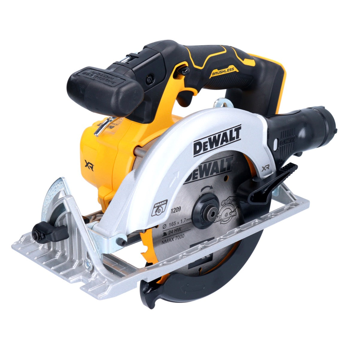 Scie circulaire sans fil DeWalt DCS 565 N 18 V 165 mm brushless solo - sans batterie, sans chargeur