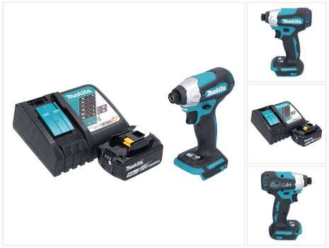 Makita DTD 157 RT1 Akku Schlagschrauber 18 V 140 Nm 1/4" Brushless + 1x Akku 5,0 Ah + Ladegerät