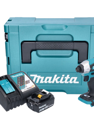 Makita DTD 157 RF1J clé à chocs sans fil 18 V 140 Nm 1/4" sans balai + 1x batterie 3,0 Ah + chargeur + Makpac