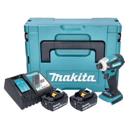 Makita DTD 172 RMJ Akku Schlagschrauber 18 V 180 Nm 1/4" Brushless + 2x Akku 4,0 Ah + Ladegerät + Makpac