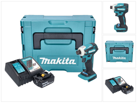 Makita DTD 172 RT1J Akku Schlagschrauber 18 V 180 Nm 1/4" Brushless + 1x Akku 5,0 Ah + Ladegerät + Makpac