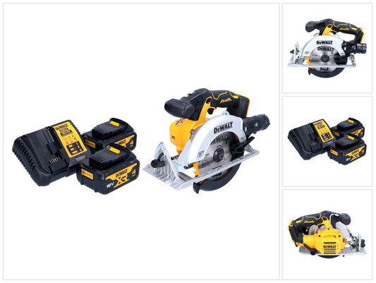 Scie circulaire sur batterie DeWalt DCS 565 M2 18 V 165 mm sans balais + 2x batteries 4,0 Ah + chargeur