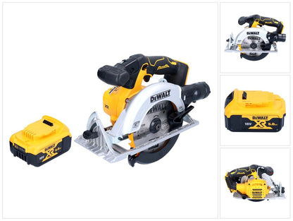 DeWalt DCS 565 N Akku Handkreissäge 18 V 165 mm Brushless + 1x Akku 5,0 Ah - ohne Ladegerät