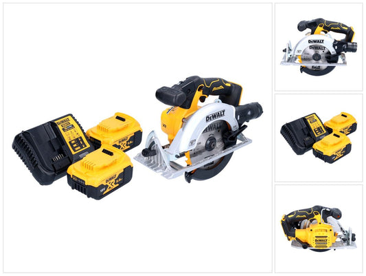 Scie circulaire à batterie DeWalt DCS 565 P2 18 V 165 mm sans balais + 2 batteries 5,0 Ah + chargeur