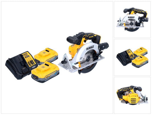 Scie circulaire sur batterie DeWalt DCS 565 H2 18 V 165 mm sans balais + 2x batterie Powerstack 5,0 Ah + chargeur