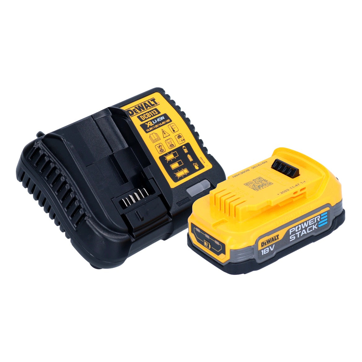 Marteau combiné à batterie DeWalt DCH 263 E1 18 V 3 J SDS Plus sans balais + 1 batterie Powerstack 1,7 Ah + chargeur