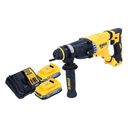 Marteau combiné à batterie DeWalt DCH 263 E2 18 V 3 J SDS Plus Brushless + 2x batterie Powerstack 1,7 Ah + chargeur