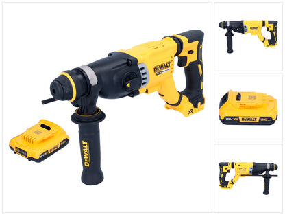 DeWalt DCH 263 N Akku Kombihammer 18 V 3 J SDS Plus Brushless + 1x Akku 2,0 Ah - ohne Ladegerät