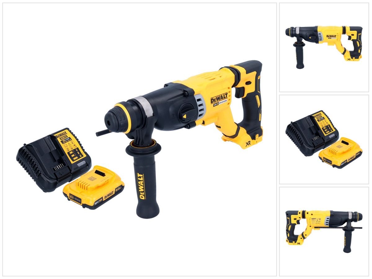 Marteau combiné à batterie DeWalt DCH 263 D1 18 V 3 J SDS Plus Brushless + 1x batterie 2,0 Ah + chargeur