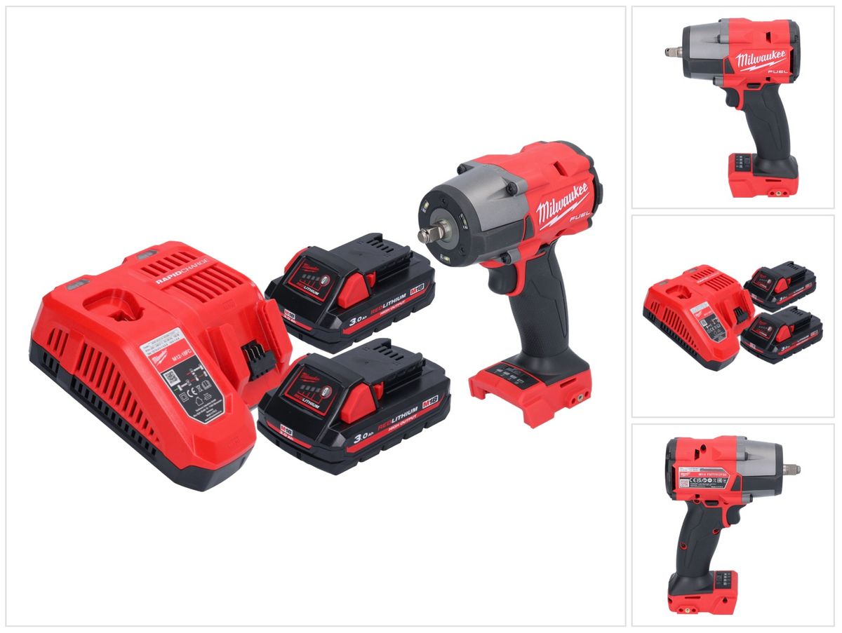 Clé à chocs sans fil Milwaukee M18 FMTIW2F38-302 18 V 745 Nm 3/8" brushless + 2x batteries 3,0 Ah + chargeur